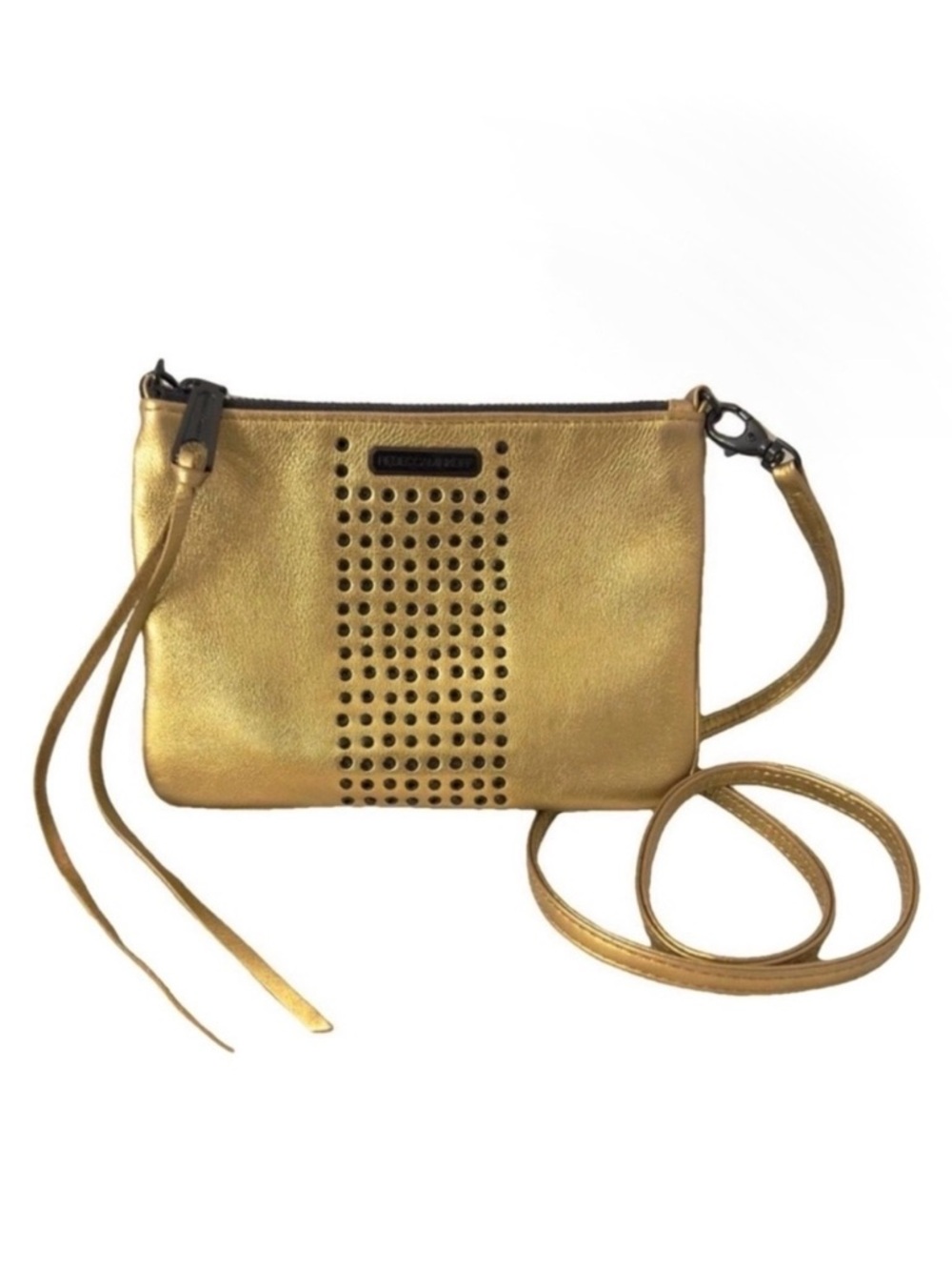 Rebecca Minkoff Rare Studded Grommet Metallic Leather